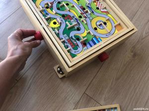 Labirint din lemn cu bila, cu 2 planse - imagine 5