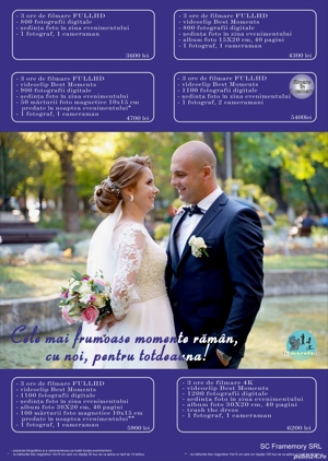 Fotograf filmare nunta - framemory.ro