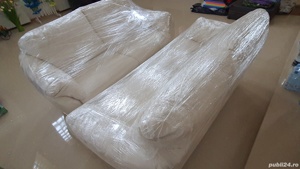 Canapea si fotolii IKEA din piele ecologica in stare perfecta - imagine 4