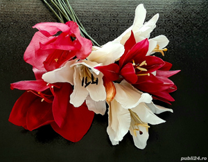 Flori cu aspect natural, lucrate din material japonez - imagine 7