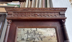 Oglinda foarte veche cu rama din lemn masiv - imagine 2