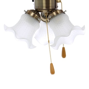 Vand Lustra Ventilator de tavan 105 cm, 3 viteze, 4 palete, 3 x E27, NOU Pret 320 Lei - imagine 3