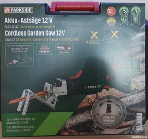 Ferastrau pentru crengi, cu acumulator 12 V-PAAS 12 A2, parkside, nou! - imagine 3