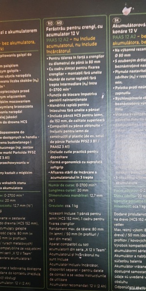 Ferastrau pentru crengi, cu acumulator 12 V-PAAS 12 A2, parkside, nou! - imagine 4