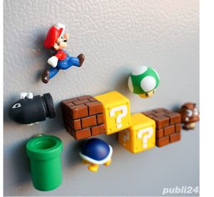 Set 10 figurine jucarii magnetige magnet figider Super Mario Bros