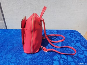 Rucsac dama, de tip geanta, Free, Rosu 28*32*13 cm - imagine 3