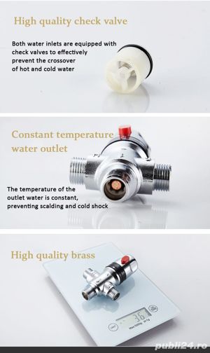 Vana amestec termostatat vana mixare vana antioparire vana 3 cai robinet termostatat - imagine 6