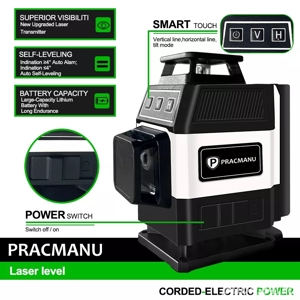 Nivela laser 4D 16 linii cu telecomanda și acumulator - imagine 6