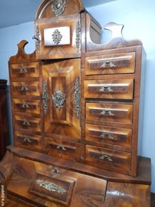 Vind tabernac antic lemn masiv cu furnir de nuc - imagine 6