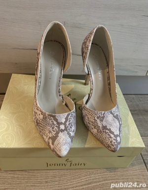 Pantofi piele ecologica  animal print  noi