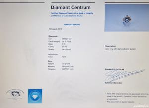 Inel de aur 18K cu perla si diamnte - imagine 5