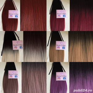 COZI DE PAR Nicole D Mar/ extensii de par cu bentita si agrafe/ diverse nuante  - imagine 3