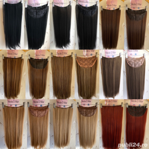 EXTENSII DE PAR Nicole D Mar/ tip tresa/ mesa cu clipsuri/clip-on