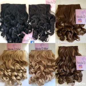 EXTENSII DE PAR Nicole D Mar/ tip tresa/ mesa cu clipsuri/clip-on - imagine 3