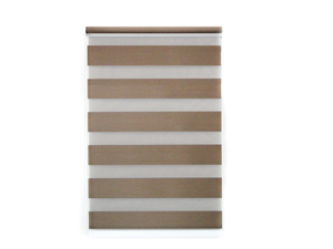 Rolete Zi Noapte Maro cu Dungi  Albe din Matase Zebra Decor La Comanda