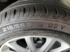 Anvelopa Continental 215/55R16, Bridgestone Turanza 205/55R16, Janta aliaj 16, Audi, Vw, Skoda, Seat - imagine 2