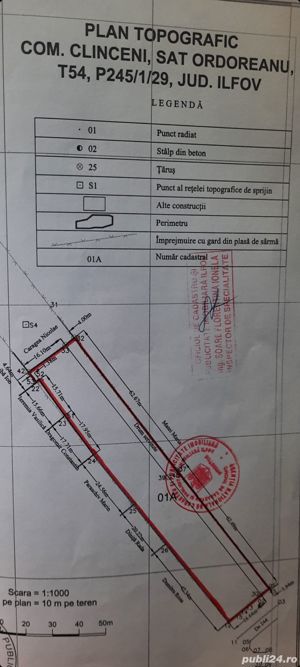 Teren vânzare 2100 mp intravilan utilități la poartă jud Ilfov com Clinceni sat Ordoreanu 55000 euro - imagine 2