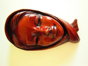 arta ceramica Achatit original Maria Madonna handmade Germania'60 - imagine 2