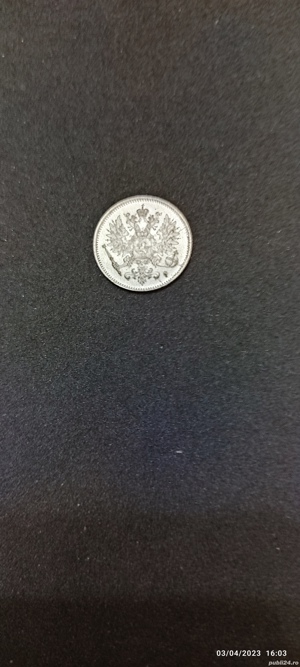 Moneda argint 25 Pennia, FINLANDA, 1916 - imagine 4
