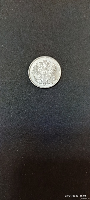 Moneda argint 25 Pennia, FINLANDA, 1916 - imagine 5
