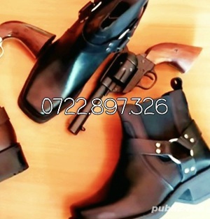 Cizme  Harley TOATE NUMERELE din piele naturală 100%   - imagine 5