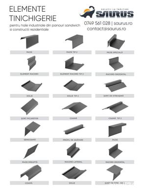 Inchideri tabla hale industriale,pervaze, jgheaburi,coltare,accesorii si panouri sandwich - imagine 2