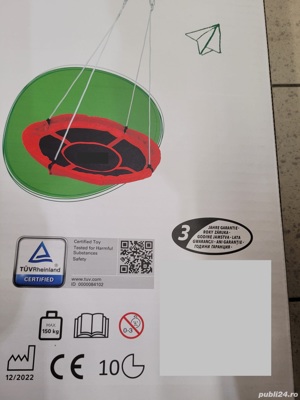 Vand Hinta Balansoar Leagan Cuib Rotund 113 cm, 3 Ani + NOU Pret 249 Lei - imagine 2