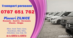 Transport persoane colete Belgia Olanda Germania Austria Romania plecari ZILNICE de la adresa