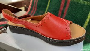 Sandale piele culoare rosu-NOU - imagine 2