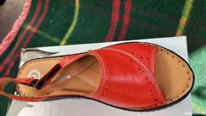 Sandale piele culoare rosu-NOU - imagine 4