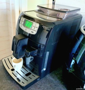 Saeco intelia vas capucino negru, cafea boabe si macinata, face capucino automat, servisat recent - imagine 7