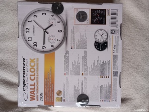 Ceas de perete cu afișarea temperaturii și umidității,diametru 30 cm,nou. - imagine 3