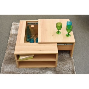 Masuta cafea PAL cu furnir stejar natur NOUA SIGILATA