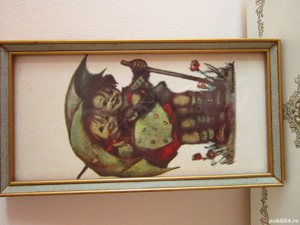 tablou Hummel Print Original rama lemn Germania 1950 - imagine 4