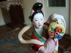 Veche statueta din ceramica - "Japoneza" - imagine 2