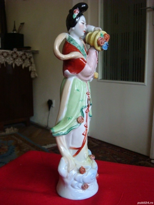 Veche statueta din ceramica - "Japoneza" - imagine 4