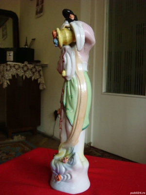 Veche statueta din ceramica - "Japoneza" - imagine 7