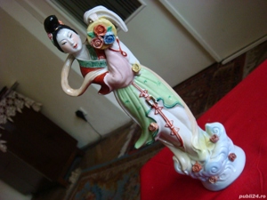 Veche statueta din ceramica - "Japoneza" - imagine 9