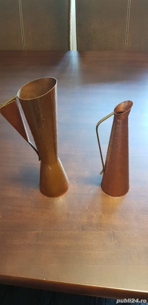 Obiecte de decor din alama combinatie de roz si galben - imagine 3