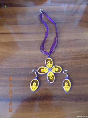Bijuterii handmade confectionate prin tehnica quilling - imagine 4