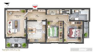 Apartament cu 3 camere 2 bai si 2 balcoane zona Ciresica - imagine 4