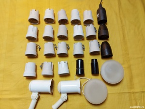 Becuri economice, becuri halogen, becuri cu filament, Dulie E27 din ceramica ,aplice - imagine 10