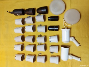 Becuri economice, becuri halogen, becuri cu filament, Dulie E27 din ceramica ,aplice - imagine 9