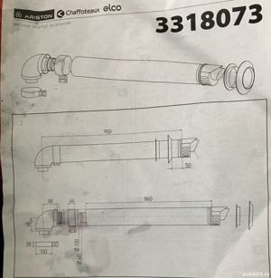 Tubulatură aspirare-evacuare centrală Ariston Nouă