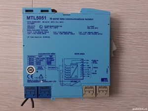 MTL5051 Serial-data comms isolator   serial date izolator de comunicati cnc strung motor ax inventii - imagine 2