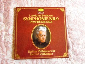vinil Beethoven Oda Bucuriei Symphonie Nr.9+Nr.8 Karajan impecabile