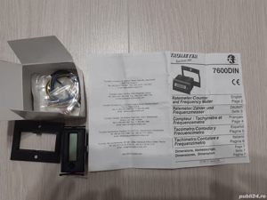 vitezometru contor și frecvențămetru trumeter 7600 DIN tachometer cnc freza strung ax encoder - imagine 1
