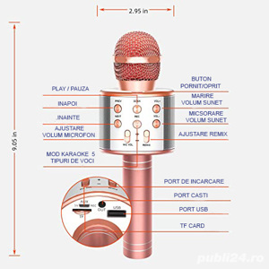 Microfon wireless pentru karaoke  - imagine 2