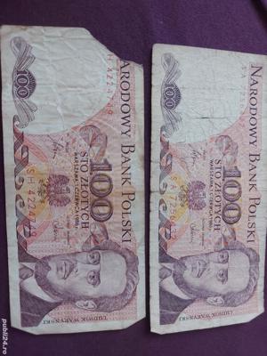2 bancnote 100 zloți (1986) Polonia