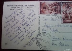1 CP RPR Vatra Dornei, 1952, circulată - imagine 2